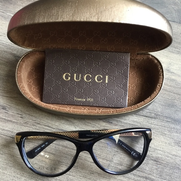 Gucci Accessories - Gucci Havana Gold Cat Eye Glasses GG3652